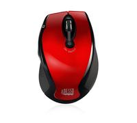 Adesso M20R WRLS Ergo Optical Mouse 6 Buttons Red