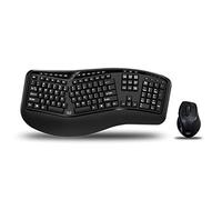 Adesso Tru-Form 1500 - Teclado (RF inalámbrico, Universal, QWERTY, Inglés, USB, Batería)
