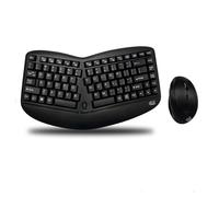 Adesso WKB-1150CB Teclado RF inalámbrico QWERTY Inglés Negro - Teclados (Inalámbrico, RF inalámbrico, Teclado de Membrana, QWERTY, Negro, Ratón Incluido)