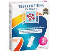 ADESTE Test Ferritina en Sangre | Test Hierro en Sangre que Detecta Bajos Niveles de Ferritina | Resultado en 5 Minutos | Fácil de Usar en Casa | Precisión del 95,1 % | Paquete de 2 tests
