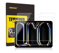 Adeway 2 Pack Protector de Pantalla para iPad Pro 11 Inch M4 2024, Compatible con Apple Pencil y Face ID, Película de Vidrio Templado con Kit de Instalación Fácil, Anti-Arañazos, Pantalla Clara