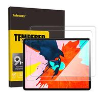 Adeway 2 Pack Protector de Pantalla para iPad Pro 12.9 pulgadas 2022-2018(6th/5th/4th/3rd Gen), Vidrio Templado, Resistente a Rasguños, Visualización Clara, Compatible con Apple Pencil