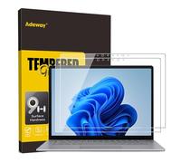 Adeway [2 Piezas] Protector de Pantalla de Vidrio Templado Microsoft Surface Laptop 6/5/4/3/2/1 de 13.5 Pulgadas, alta sensibilidad, fácil instalación