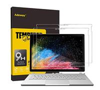 Adeway Protector de pantalla Microsoft Surface Book 2 de 13.5 pulgadas, protector de pantalla de vidrio templado para Surface Book (versión 2017/2018) (paquete de 2)
