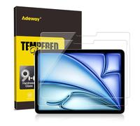 Adeway Protector de Pantalla para iPad Air 11" (7ª 2025 M3 & 6ª 2024 M2), Vidrio Templado, Compatible con Apple Pencil y Face ID, Instalación Fácil, Antiarañazos, Alta Claridad - Pack de 2