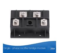 Adfaga 1 Unidad 200 A 1600 V módulo de Puente rectificador de diodo monofásico de Alta Potencia 4 terminales para conversión de CA a CC Fuente de alimentación proyectos electrónico