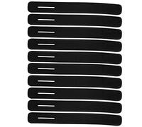 Adfaga 10 Piezas de Correa de Amarre para caña de Pescar, Banda de fijación de Poste de Neopreno Antideslizante, Accesorio para Pesca, Equipo al Aire, Negro, 25cm, 9,8 Pulgadas, 1