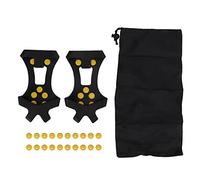 Adfaga 10 Studs Crampones Antideslizantes Nieve Hielo Escalada Zapatos Picos Tacos de Agarre para Actividades al Aire en Invierno Caucho Acero Inoxidable Cubierta de Zapato Ligera (S)
