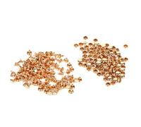 Adfaga 100 juegos de remaches de doble tapa, tachuelas artesanales de cuero y metal, accesorios decorativos para bolsos, zapatos, sombreros, proyectos de bricolaje, material de hie (Oro)