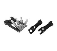 Adfaga 19 en 1 herramientas de reparación de bicicletas kit de cadena multifunción de la cadena de múltiples destornillador plegable ciclismo de acero inoxidable de acero inoxidabl