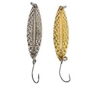 Adfaga 2 Pack Premium Fishing Lures Artificial Bait Leech Design with Strong Sharp Hooks High Performance Zinc Alloy Lures for Freshwater Saltwater Bass Trout Pike Fishing in River (2,5g)