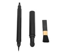 Adfaga 3 piezas de lápiz de barba de doble cabeza 4 puntas para dar forma a la barba pluma de larga duración para definir el bigote para hombres que arreglan el cabello de nailon d (Negra)