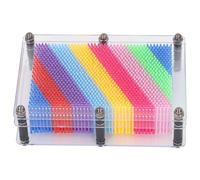 Adfaga 3D Pin Art Board Escritorio Novedad Escultura Impresión Aguja Arte Creativo Juego Sensorial para Niños Niñas Regalos De Cumpleaños Tamaño Mediano Plástico 17.5x12.5cm (Blanca)