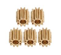 Adfaga 5 piezas de latón 10T RC coche cepillado motor engranaje de alto rendimiento pieza de repuesto para SCX24 escala 1/24 RC Crawler Car duradero suave funcionamiento silencios