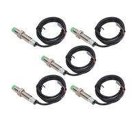 Adfaga 5 sensores de proximidad inductivos M12 NPN NC IP65 de alta precisión, sin interruptor de proximidad, para automatización industrial, máquinas herramienta, carcasa de aleaci