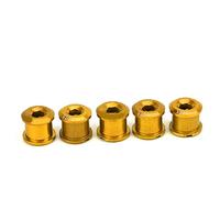 Adfaga 5 tornillos de disco de bicicleta ultraligeros de aleación de aluminio de 7 mm para rueda de cadena de bicicleta, hardware duradero de alta resistencia en 4 colores negro ro (Versión extendida