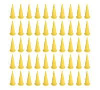 Adfaga 50 boquillas de cono de calafateo de plástico PE premium, boquillas de calafateo reutilizables de punta fina para pegamento sellador para cocina, baño, ventana, puerta, freg
