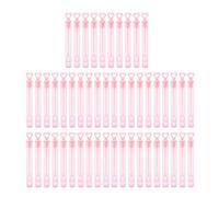 Adfaga 50 Uds Mini varitas de Burbujas en Forma de corazón, Palos de Burbujas Transparentes Rosas, Recuerdos de Fiesta para recompensas de Juegos, Bodas, plástico de 4,1 Pulgadas