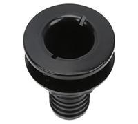 Adfaga Accesorio pasante para Casco, Conector de Manguera Recto ABS de Grado Marino Resistente de 1 1/2 Pulgadas para reemplazo del de plomería de Barcos, Agua Salada Duradera (Negra)