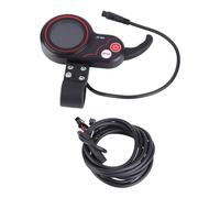 Adfaga Acelerador de pulgar con pantalla Panel de control de velocímetro LCD resistente al agua para bicicleta eléctrica Scooter Bicicleta de montaña Negro Pantalla de 3,6 cm Conec (compasión)