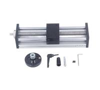 Adfaga Actuador de etapa lineal Carrera de 200 mm Etapa deslizante manual de alta precisión con husillo de bolas Guía de riel lineal Volante para maquinaria industrial Fresado Torn