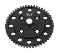 Adfaga Actualización de engranaje recto principal de acero 50T para coche Kraton 1/8 RC |Pieza de repuesto de engranaje diferencial negro resistente |Compatible con el notorio mar