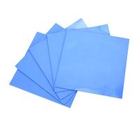 Adfaga Almohadilla de conductividad térmica Hoja de conducción de calor de silicona de alto rendimiento para CPU GPU North South Bridge Electrodomésticos Azul 100x100x1 5 mm 5 piez