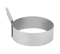 Adfaga Anillo redondo de acero inoxidable para panqueques, molde para huevos fritos, herramienta de cocina para hacer panqueques para desayuno, sándwiches, hamburguesas, no se oxid (L (13x7x2,6