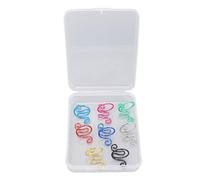 Adfaga Anillos de tensión de hilo ajustables para el anillo de crochet para los entusiastas de los tejidos diestros de la izquierda 8 PCS Multicolor Alloy Box de almacenamiento de