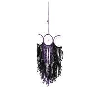 Adfaga Atrapasueños Tradicional Hecho a Mano, Colgante de Pared Decorativo para Dormitorio, Sala de Estar, decoración del hogar, algodón y Madera compuesta, 53x29cm