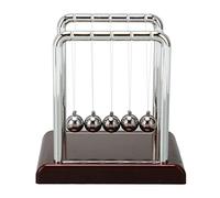 Adfaga Balanceo oscilante Bolas de péndulo Física Educativo Demostrador de energía cinética Alivio del estrés Decoración de Escritorio de Oficina Gadget de Ciencia de Gravedad para