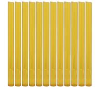 Adfaga Barras de pegamento termofusibles profesionales para extensiones de cabello 12 barras de pegamento adhesivas fuertes para extensiones de cabello para pelucas herramientas de (Amarilla)