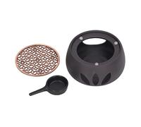 Adfaga Base calentadora de cerámica para Tetera con Almohadilla de Hierro. Elegante Calentador de Velas para té, café y Leche. Mantiene Las Bebidas Calientes en el hogar, la oficin (Almohadilla C)