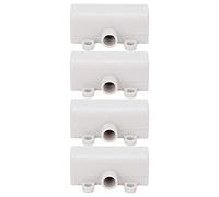 Adfaga Bloque de terminales divisor principal de alta potencia 4PCS Conector de cableado industrial en forma de T Conductor de latón 400V 60A para interruptor de luz de techo (Una entrada y cuatro