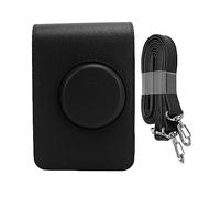 Adfaga Bolsa de cámara Retro Funda Protectora de Cuero PU para EVO con Correa de Hombro Ajustable Forro Suave Accesorios de fotografía Regalo para fotógrafos (Negra)