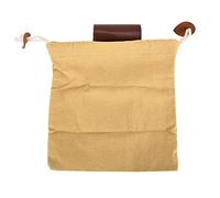 Adfaga Bolsa de Forrajeo de Lona de Cuero Cinturón Bolsa para Recoger Frutas Plegable Accesorio para Acampar al Aire Libre para Recoger Frutas Rocas Conchas 21,5 x 21 cm Almacenam (Caqui)