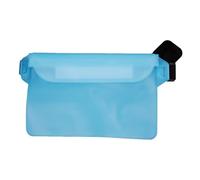 Adfaga Bolsa para teléfono, riñonera con Pantalla táctil, cinturón Ajustable, Bolsa Seca sellada de Triple Capa para natación, Playa, Kayak, Unisex, PVC, 22x23cm (Azul Claro)