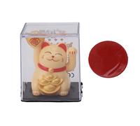 Adfaga Brazo Que agita con energía Solar, Adorno de Gato de la Suerte, Riqueza China, Fortuna, Gato de Bienvenida, ondulación automática, no Necesita batería, para el hogar, oficin (Amarilla)