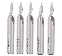 Adfaga Brocas de enrutador CNC de acero de tungsteno, 5 piezas, vástago de 8 mm, fresa en espiral, fresa de grabado de alta precisión para carpintería, metalurgia, máquinas CNC, he