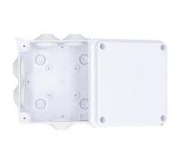 Adfaga Caja de conexiones Caja eléctrica Carcasa de plástico ABS para exteriores con clasificación IP65 100x100x70 mm con orificios preperforados para cableado doméstico y proyecto