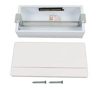 Adfaga Caja de distribución eléctrica de 20 bucles, panel de disyuntor de metal resistente con cubierta de PC para uso comercial en el hogar, oficina, ignífugo, 438x210x100 mm