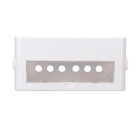 Adfaga Caja organizadora de regleta eléctrica Solución de gestión de Cables para Oficina en casa Contenedor de Almacenamiento de plástico con Corrector de Cable de Acceso de Doble (Blanca)