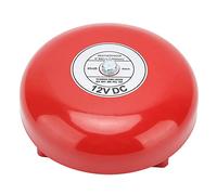 Adfaga Campana de alarma eléctrica de golpe interno de acero al carbono de 6 pulgadas, 95 dB, bobina de cobre puro de grado industrial, carcasa de metal resistente a la intemperie, (12V)
