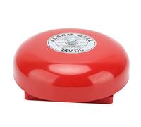 Adfaga Campana de alarma eléctrica de golpe interno de acero al carbono de 6 pulgadas, 95 dB, bobina de cobre puro de grado industrial, carcasa de metal resistente a la intemperie, (24V)