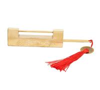 Adfaga Candado de de latón chino antiguo Cerradura decorativa horizontal vintage Cerradura de seguridad a prueba de herrumbre para joyeros Gabinetes Cajones Material Latón Tamaño (Color latón)
