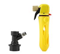 Adfaga Cargador portátil de barril de cerveza casera, inyector de CO2 de mano, dispensador de cerveza de barril, plástico de alta resistencia, fácil operación para cerveceros caser (Amarilla)