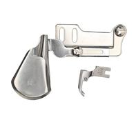 Adfaga Carpeta de borde curvo de acero inoxidable de la máquina de coser con pie de prensatela para ropa de cama y tela dobladillo accesorio de encuadernación de unión de costura p