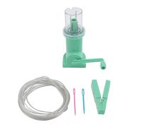 Adfaga Carrete de mano Tejedor Tejedor Herramienta para tejer DIY Máquina de tejer rápido Mini molino de coser para suéteres Pulseras Artesanías hechas a mano Plástico Acero inoxid (Verde claro)