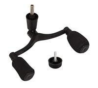 Adfaga Carrete de Pesca Doble Mango Aleación de Aluminio Doble Brazo basculante Carrete Giratorio Accesorio de Eje Hexagonal para Agua Salada Equipo de Pesca de Agua Dulce Acabado