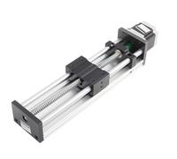 Adfaga Carril guía lineal de husillo de bolas de doble eje con motor 57 de movimiento de aleación de aluminio de alta precisión para equipos de automatización Actuador lineal indu (Carrera efectiva